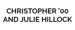 Christopher ’00 and Julie Hillock